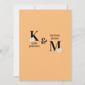 Daisy Floral Simple Save The Date (Rückseite)