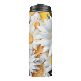 Daisy Floral Slim Thermal Tumbler Thermosbecher