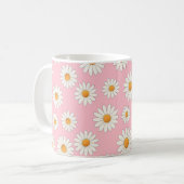 Daisy Floral Tasse - Fröhliche Blume Muster Kaffee (Vorderseite Links)