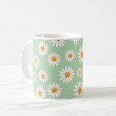 Daisy Floral Tasse - Fröhliche Blume Muster Kaffee (Vorderseite Links)