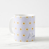 Daisy Floral Tasse - Niedlicher Kaffee-Cup (Vorderseite Links)
