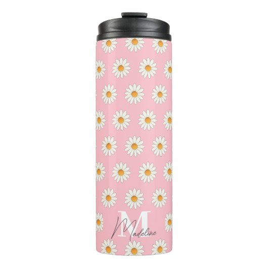 Daisy Floral Thermal Tumbler - Ästhetisch isoliert Thermosbecher (Vorderseite)