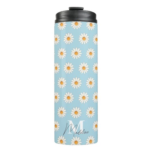 Daisy Floral Thermal Tumbler - Ästhetisch isoliert Thermosbecher (Vorderseite)