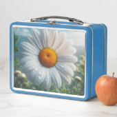 Daisy Floral White Metall Brotdose (Beispiel)