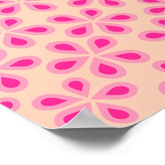 Daisy Florets 05 Orange und Rosa Poster (Ecke)