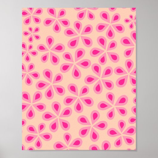 Daisy Florets 05 Orange und Rosa Poster (Vorne)