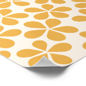 Daisy Florets 06 Senfgelb und Creme weiß Poster (Ecke)