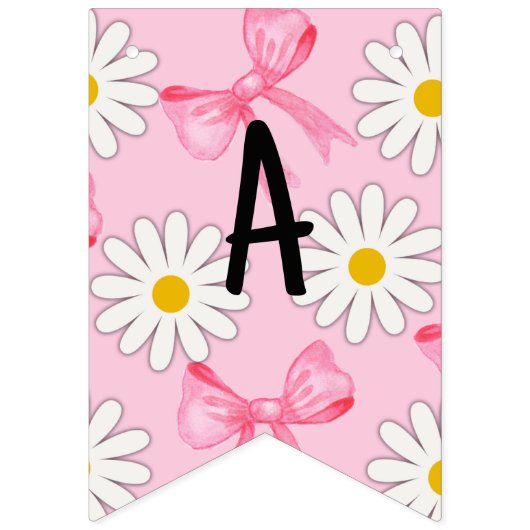 Daisy Flower and Bow Birthday Bunting Banner (Zweite Fahne)