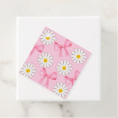 Daisy Flower and Bow Favor Tag Geschenkanhänger (Beispiel)