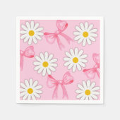 Daisy Flower and Bow Napkin Serviette (Vorderseite)
