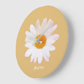 Daisy Flower Dream – Summer Botanical Thank You Große Wanduhr (Winkel)