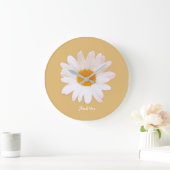 Daisy Flower Dream – Summer Botanical Thank You Große Wanduhr (Zuhause)