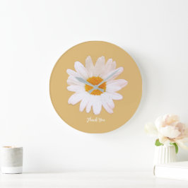 Daisy Flower Dream – Summer Botanical Thank You Große Wanduhr