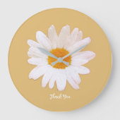 Daisy Flower Dream – Summer Botanical Thank You Große Wanduhr (Vorderseite)