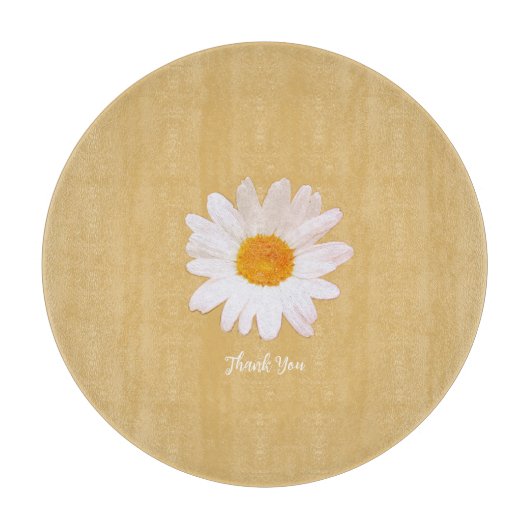 Daisy Flower Dream – Summer Botanical Thank You Schneidebrett (Vorderseite)