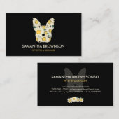 Daisy Flower French Bulldog | Cute Pet-Themed Visitenkarte (Vorne/Hinten)