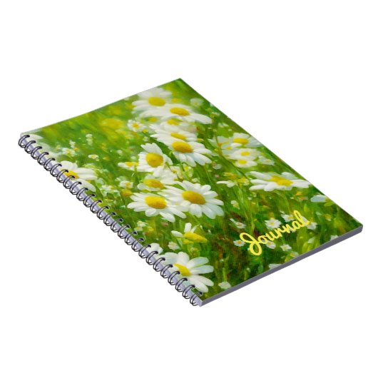 Daisy Flower Garden Art Notebook Journal Notizblock (Rechte Seite)