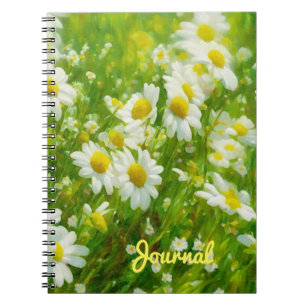 Daisy Flower Garden Art Notebook Journal Notizblock