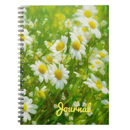 Daisy Flower Garden Art Notebook Journal Notizblock (Vorderseite)