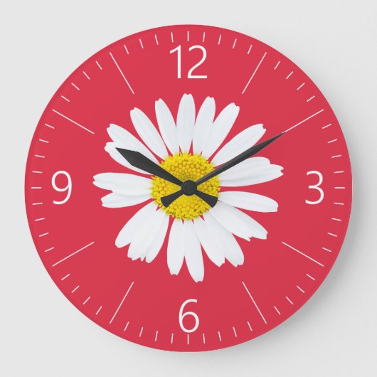 Daisy flower große wanduhr (Vorderseite)