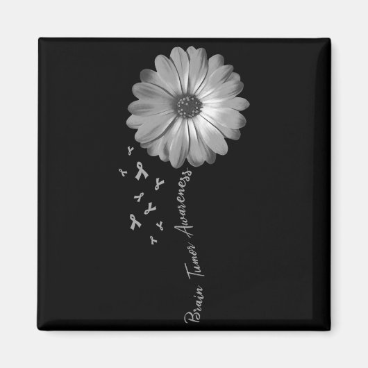 Daisy Flower Hirntumor-Bewusstsein Magnet (Vorne)