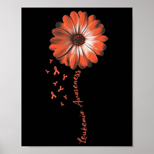 Daisy Flower Leukemia Awareness Gifts  Poster (Vorne)