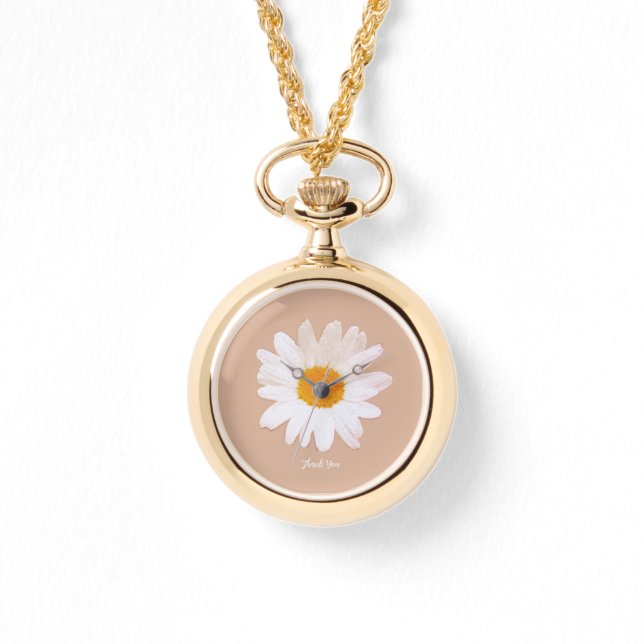 Daisy Flower Mug – Summer Botanical Cozy Armbanduhr (Vorderseite)