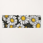 Daisy Flower Pattern Botanical Illustration Yogamatte (Rückseite (Horizontal))