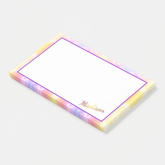 Daisy Flower Pattern Post-it Klebezettel (angewinkelt)