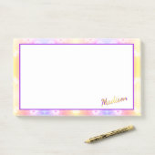 Daisy Flower Pattern Post-it Klebezettel (Auf Schreibtisch)