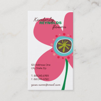 Daisy Flower Pop Fun Summer Daisies Whimsical Cute Visitenkarte