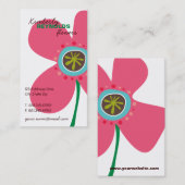 Daisy Flower Pop Fun Summer Daisies Whimsical Cute Visitenkarte (Vorne/Hinten)