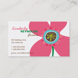 Daisy Flower Pop Fun Summer Daisies Whimsical Cute Visitenkarte