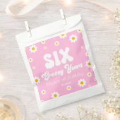 Daisy Flower Six Groovy Years 6th Birthday Party Geschenktütchen (Ausgeschnitten)