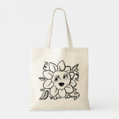 Daisy Flower Tote Bag Tragetasche (Rückseite)
