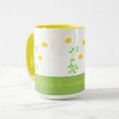 Daisy Flower Yellow and Green Tasse (Vorderseite Links)