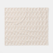 Daisy Flowers Beige Floral Aesthetic Ditsy Tan Fleecedecke (Vorderseite (Horizontal))