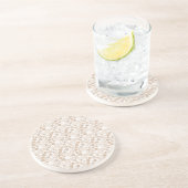 Daisy Flowers Beige Floral Aesthetic Ditsy Tan Getränkeuntersetzer (Seite)