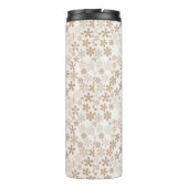 Daisy Flowers Beige Floral Aesthetic Ditsy Tan INT Thermosbecher (Rückseite)