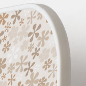 Daisy Flowers Beige Floral Aesthetic Ditsy Tan Pickleball Schläger (Linke Seite)