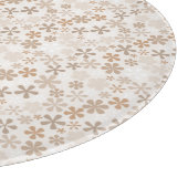 Daisy Flowers Beige Floral Aesthetic Ditsy Tan Schneidebrett (Ecke)