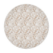Daisy Flowers Beige Floral Aesthetic Ditsy Tan Schneidebrett (Vorderseite)