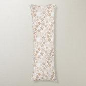 Daisy Flowers Beige Floral Aesthetic Ditsy Tan Seitenschläferkissen (Vorderseite Vertikal)