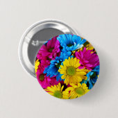 Daisy Flowers Blossoms Love Destiny Shower Party Button (Vorne & Hinten)