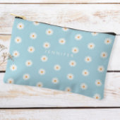 Daisy Flowers Canvas Pouch, Canvas Pencil Case Zubehörtasche