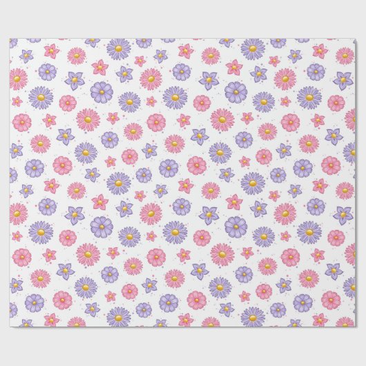 Daisy Flowers  Geschenkpapier (Flach)