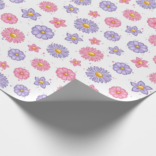 Daisy Flowers  Geschenkpapier (Ecke)