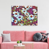 DAISY FLOWERS  LEINWANDDRUCK (Insitu (Wohnzimmer))
