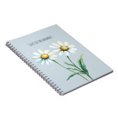Daisy Flowers Live in the moment Notizblock (Rechte Seite)