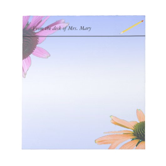 Daisy Flowers Notizblock (Vorderseite)
